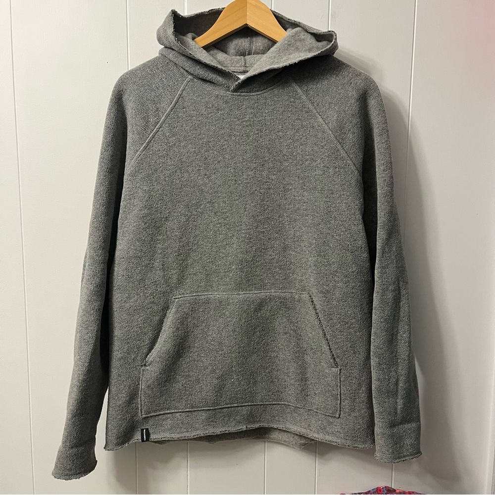 Duckworth Powder Hoodie Grey Rambouillet Merino Fleece Wool Made in USA $175 USD